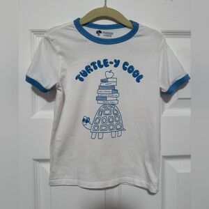 Tucker + Tate Kids' Ringer Graphic Tee In White Turtley Cool